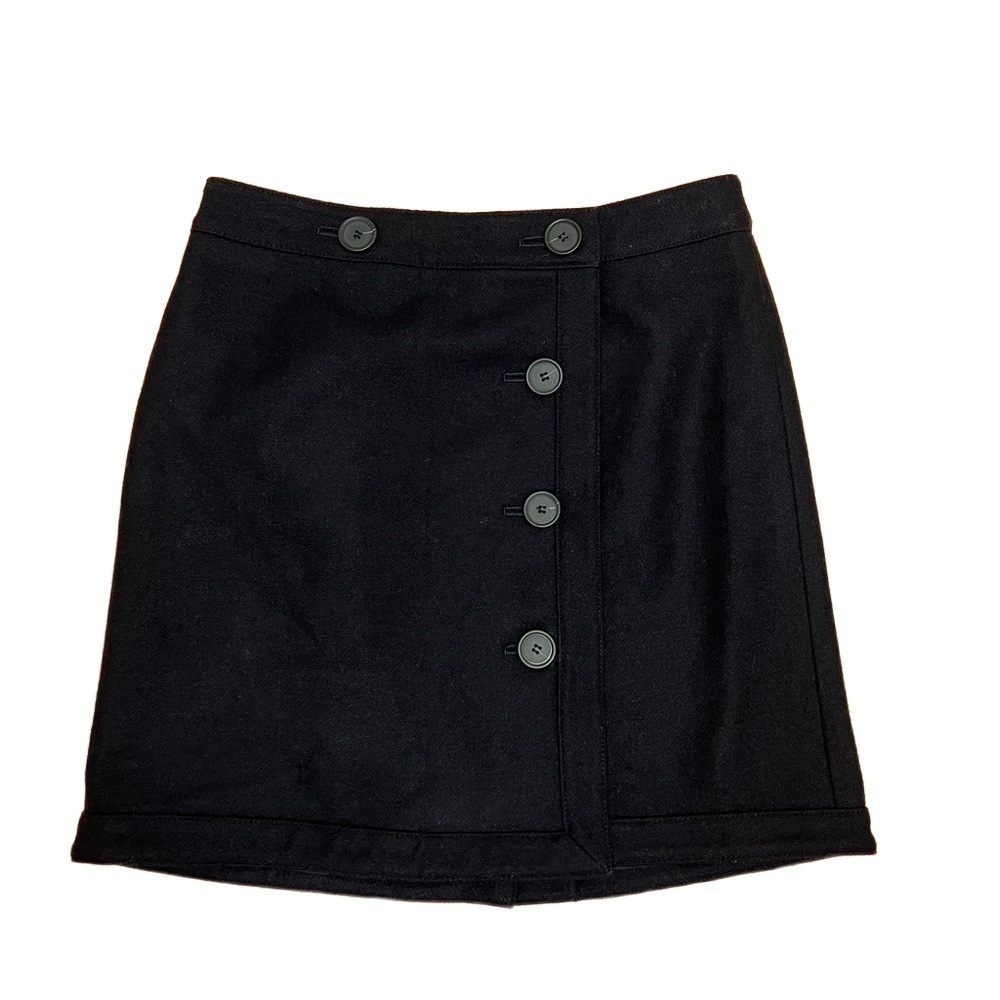EUC Ann Taylor LOFT Dark Navy Blue Wool Skirt
